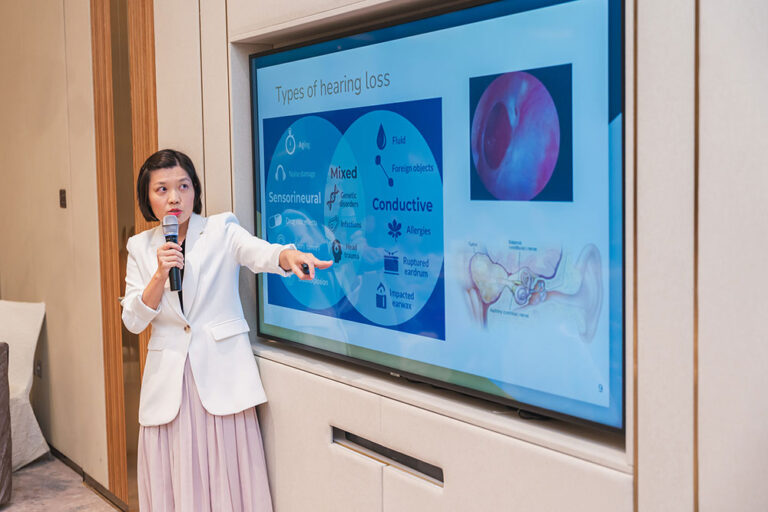 Dr Liu was invited by OCBC Premier Private Banking to give a wellness talk on ENT changes as we age | Aurion ENT & Hearing Centre Dr Liu was invited by OCBC Premier Private Banking to give a wellness talk on ENT changes as we age
